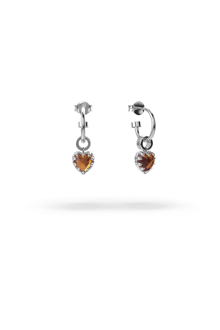 Love Anchor Earrings - Citrine