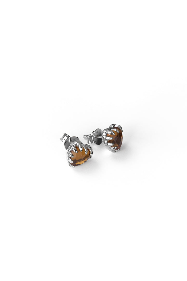 Love Claw Earrings - Citrine