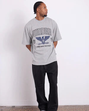 Riot Heavy Weight Tee - Grey Marle