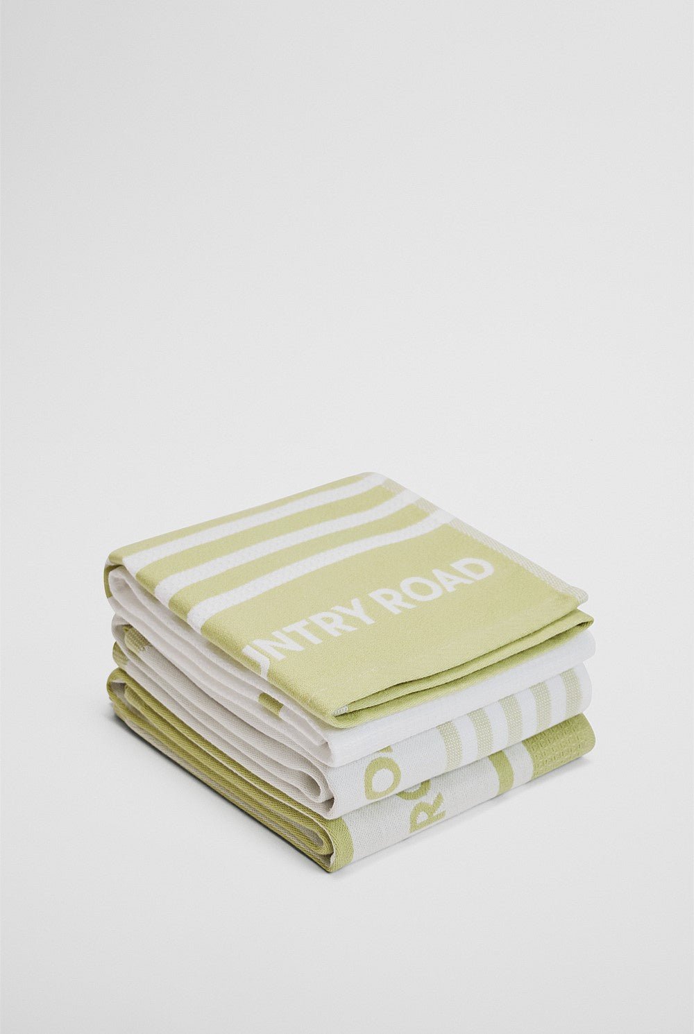 Aeri Verified Australian Cotton Tea Towel Pack Of 3 - Leek Green - Chillis & More NZ