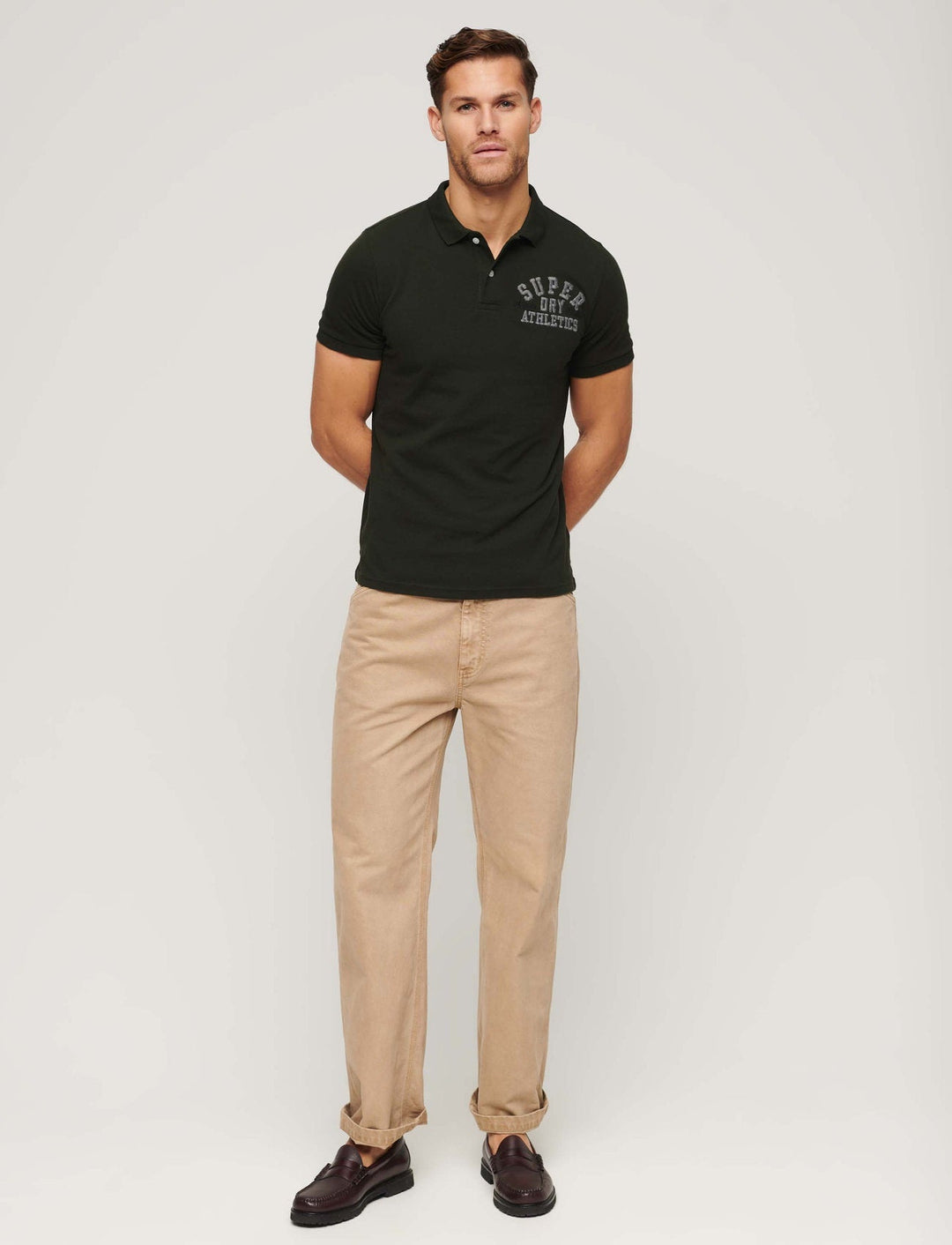 Applique Classic Fit Polo - Good Olive - Chillis & More NZ