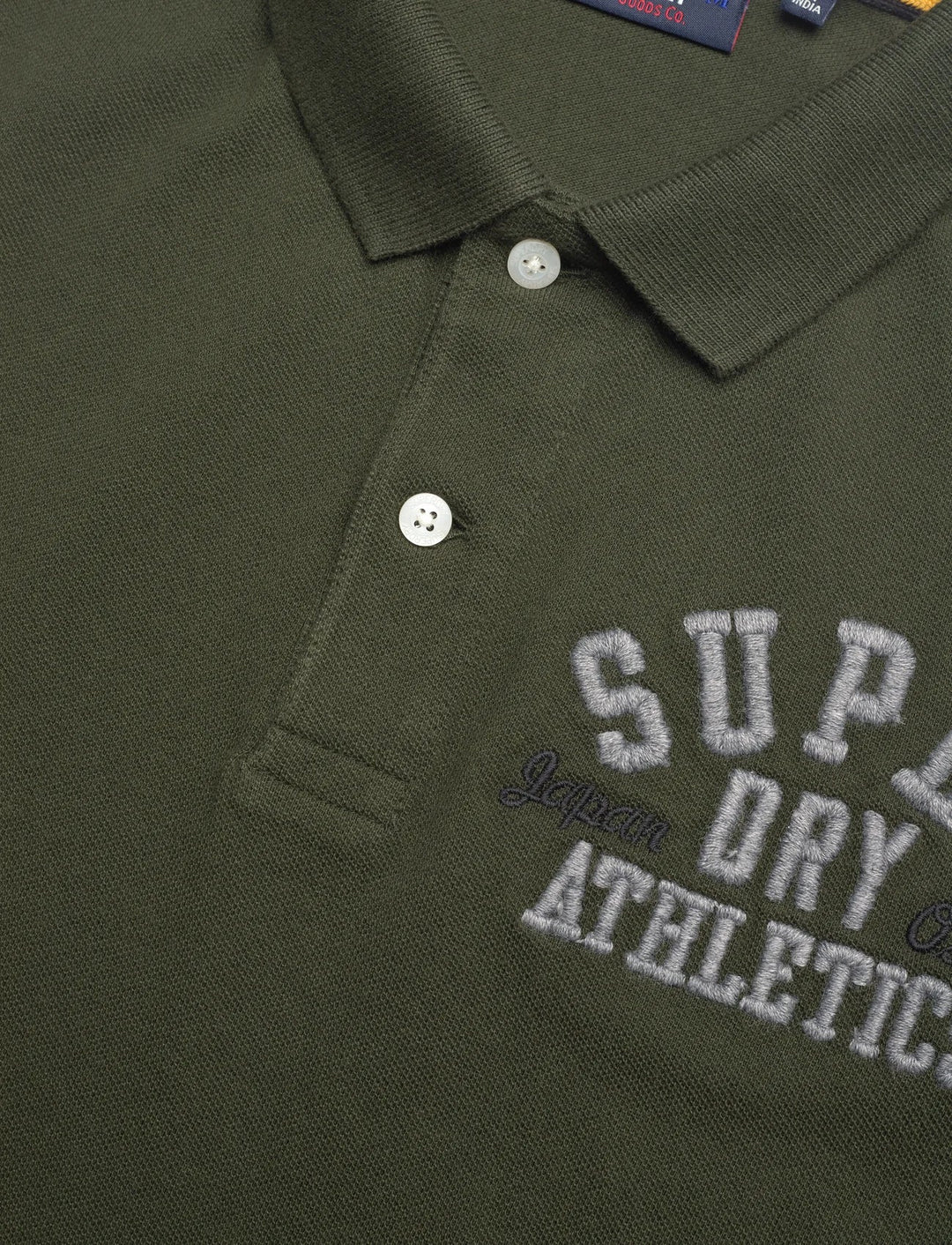 Applique Classic Fit Polo - Good Olive - Chillis & More NZ