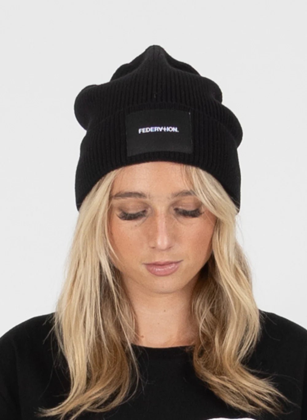Badge Beanie - Black - Chillis & More NZ
