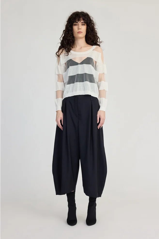 Banded Sweater - Ivory - Chillis & More NZ