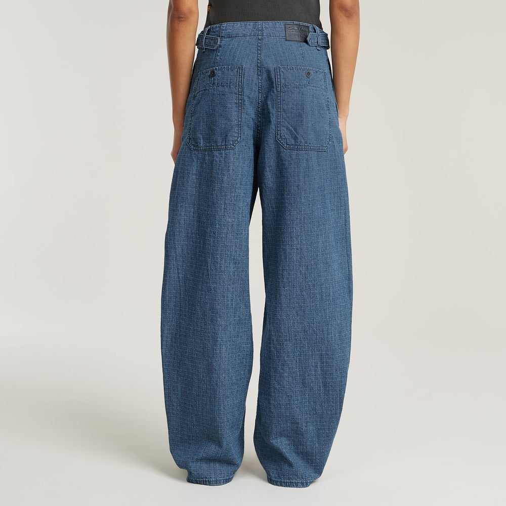 Belted Cargo Loose Jean 2.0 - Faded Indigo Ripstop - Chillis & More NZ