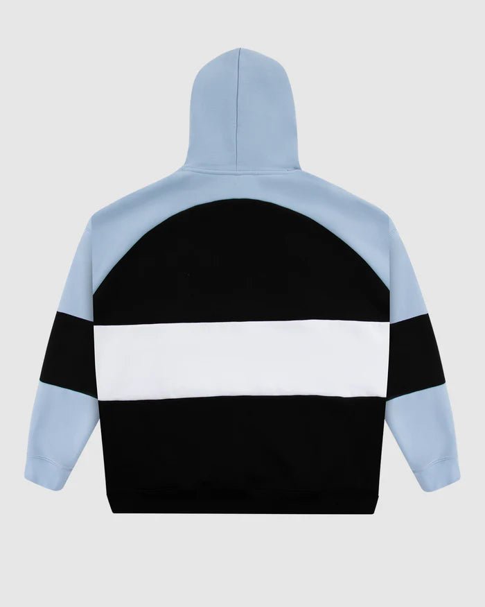 Combine Panel Hood Sweat - Black/Air Blue - Chillis & More NZ