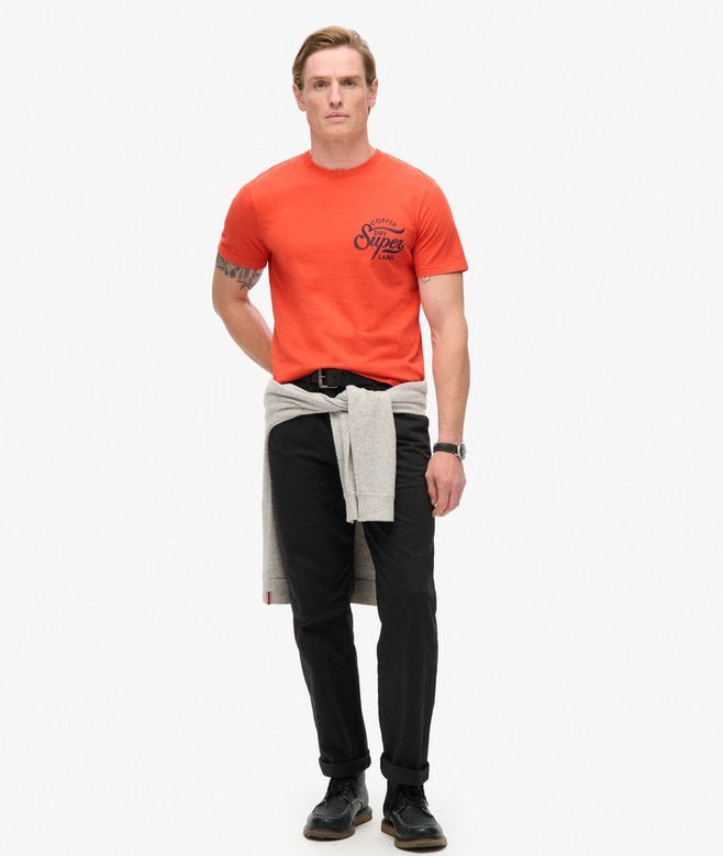Copper Label Chest Graphic Tee - Denim Co Rust Orange - Chillis & More NZ