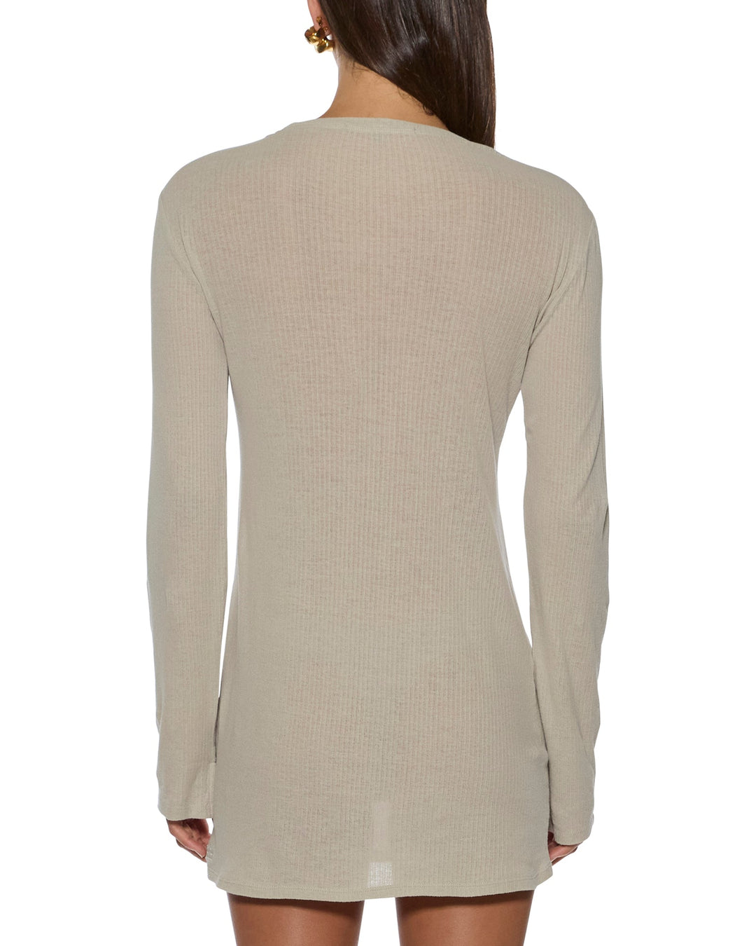 Crawford Ls Mini Dress - Taupe - Chillis & More NZ