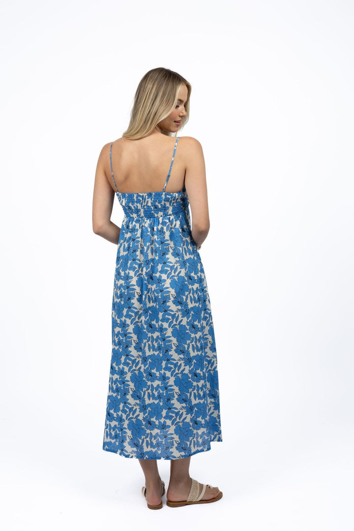 Fleur Sway Dress - Blue/Stone - Chillis & More NZ