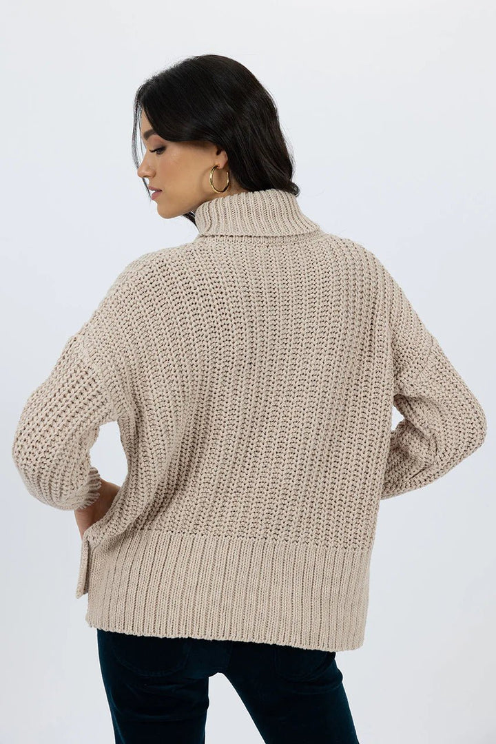 Jordie Knit Jumper - Sand - Chillis & More NZ