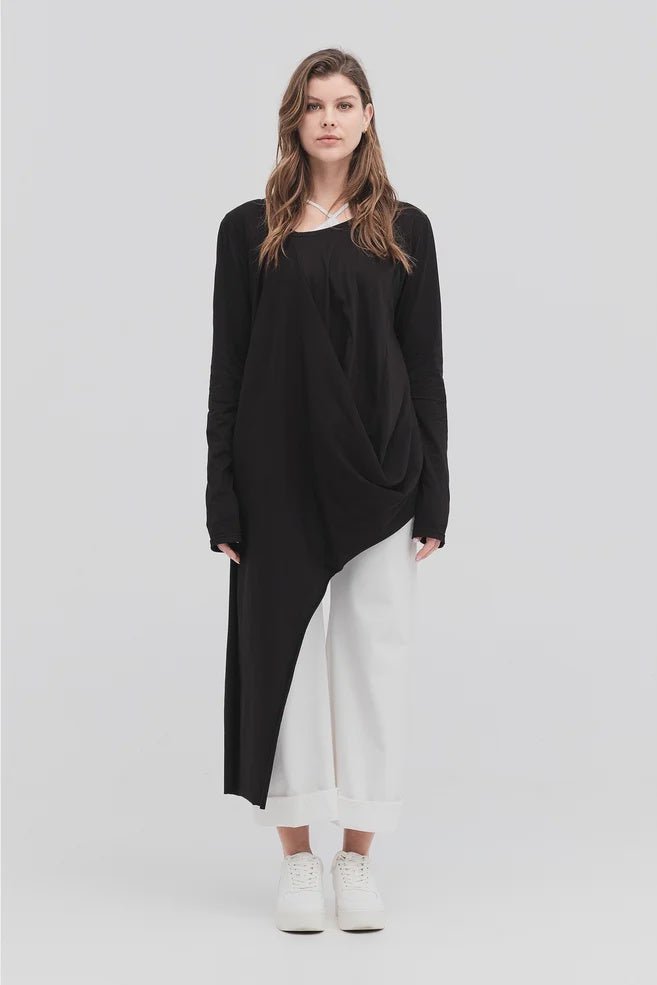 Rotate Tunic - Black - Chillis & More NZ