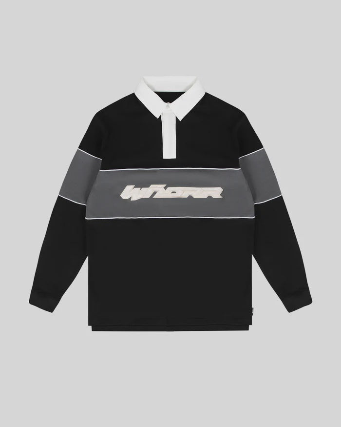 Rothman Panel Rugby Top - Black/Grey - Chillis & More NZ