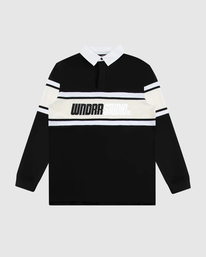 Studio Panel Rugby Polo - Faded Black - Chillis & More NZ
