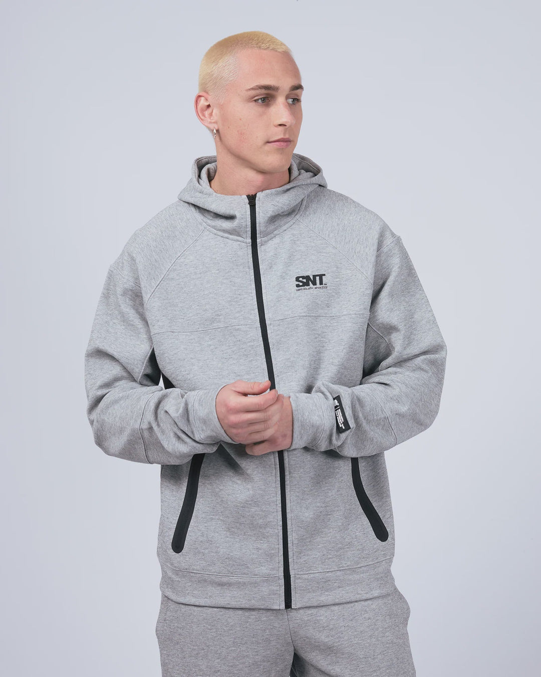 Tech Zip Hoodie - Grey Marle - Chillis & More NZ