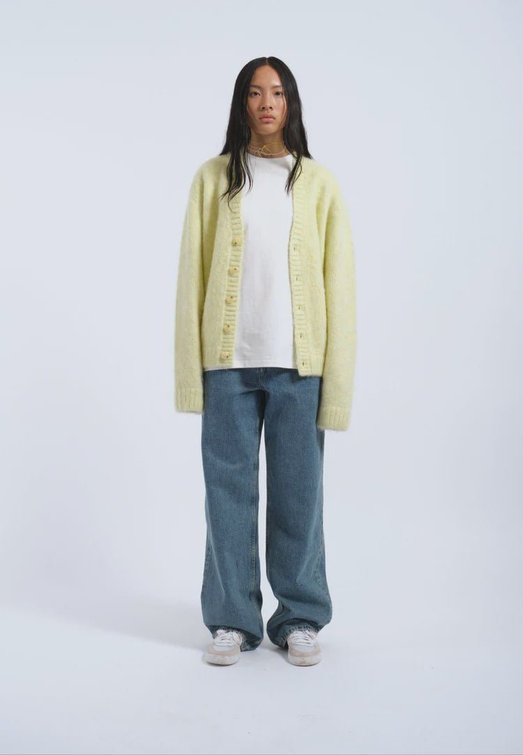 Tom Cardigan - Brushed Light Yellow - Chillis & More NZ