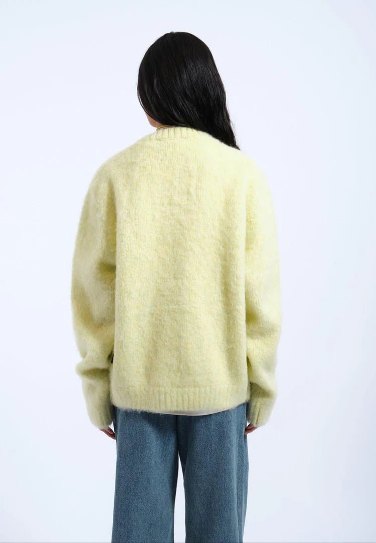 Tom Cardigan - Brushed Light Yellow - Chillis & More NZ
