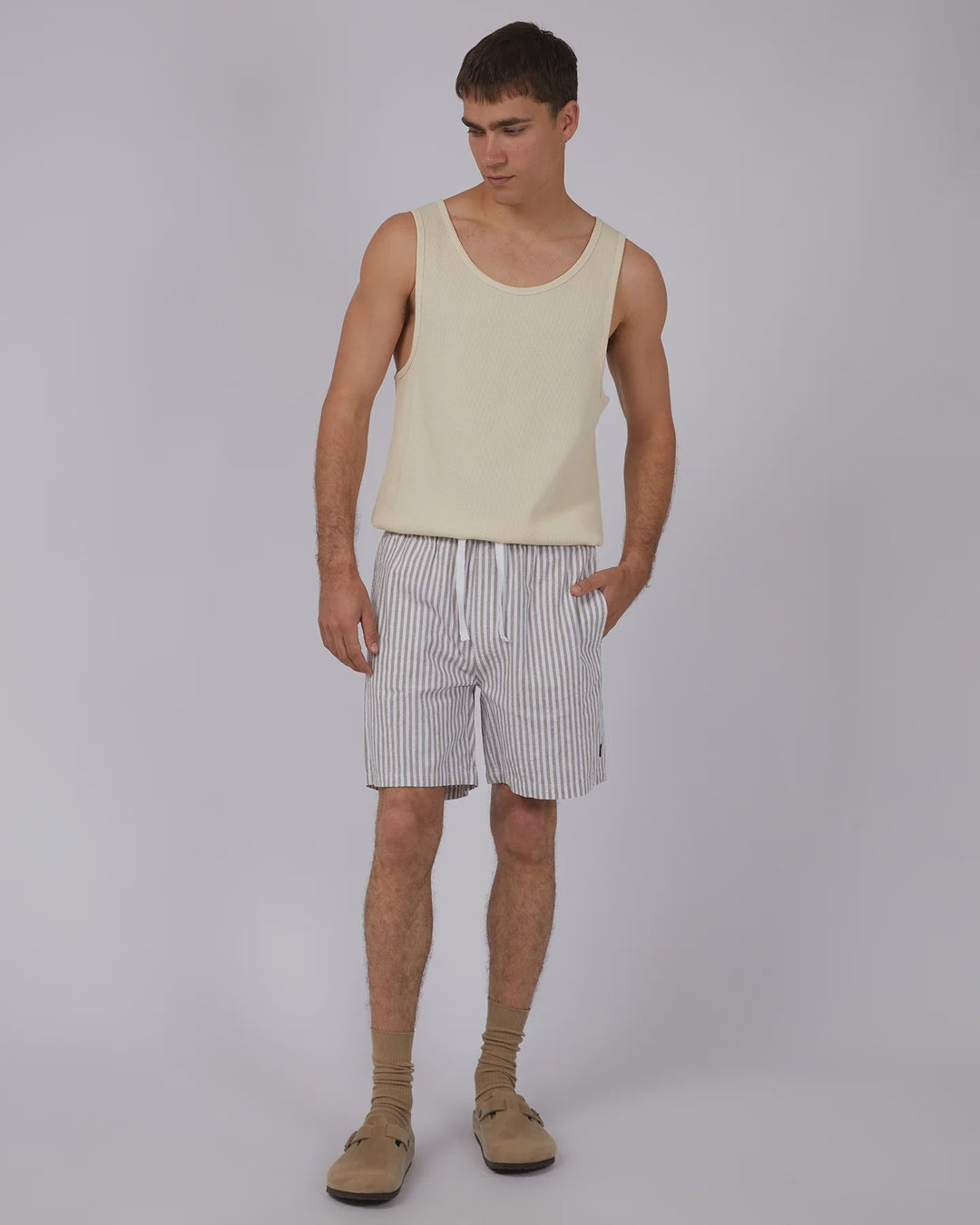 Bruno Singlet - Beige - Chillis & More NZ