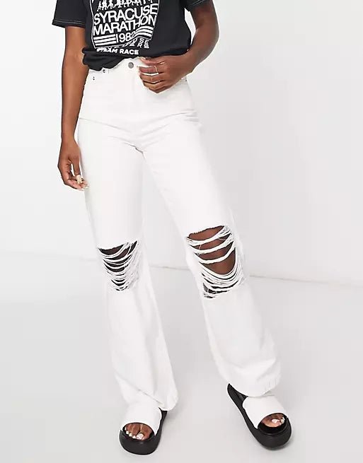 Echo Jean - White Ripped - Chillis & More NZ