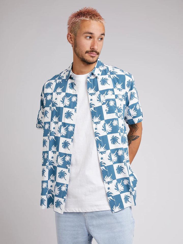 Palm Check SS Shirt - Chillis & More NZ