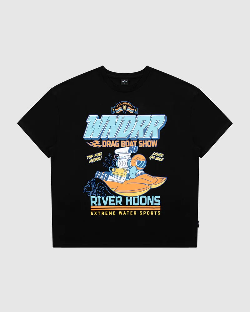 River Hoons Box Fit Tee - Black - Chillis & More NZ