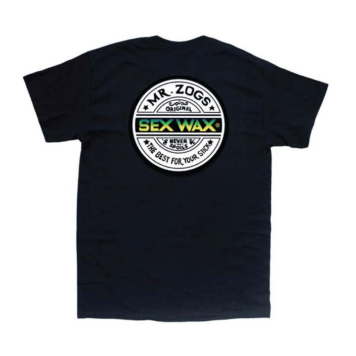 Sexwax Word Fade Green Tee - Black - Chillis & More NZ