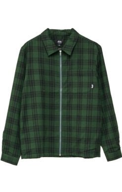 Shadow Plaid Zip Up Shirt - Chillis & More NZ