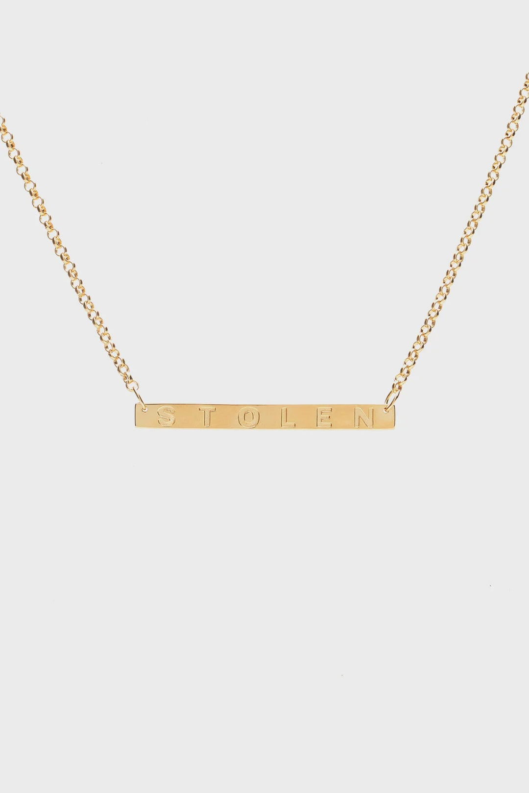 Stolen Plank Necklace - Gold Plated - Chillis & More NZ