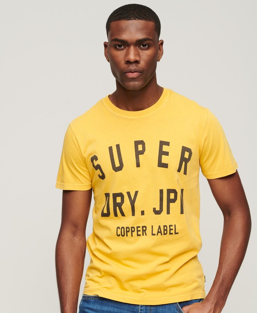 Vintage Copper Label Tee - Pigment Yellow - Chillis & More NZ