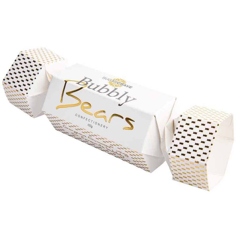 White Bubbly Bears Cracker - Chillis & More NZ