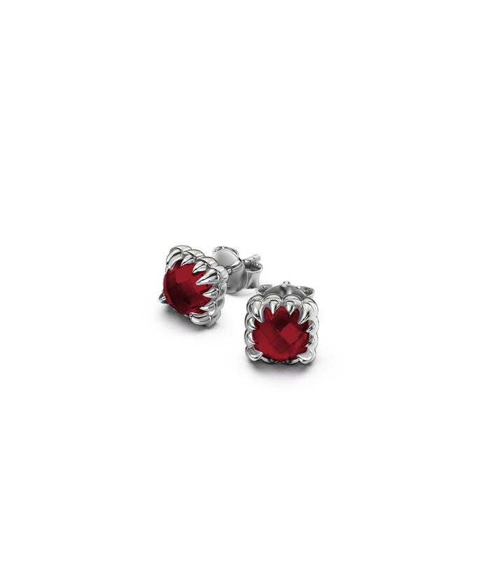 Mini Claw Studs - Garnet