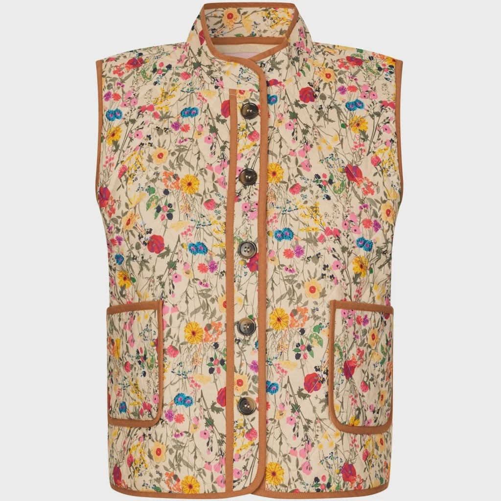 CairoLL Quilted Vest - Flower Print