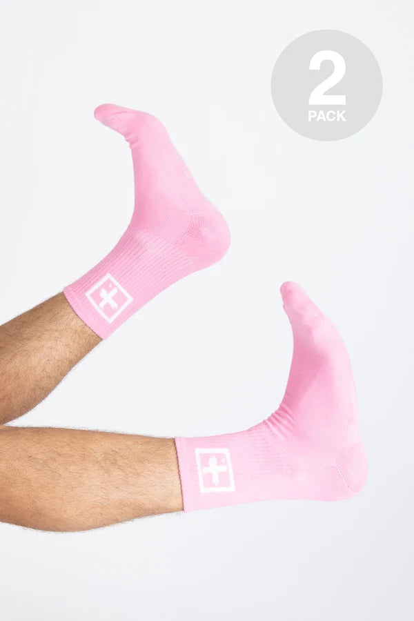 Cube Socks 2 Pack - Ballet/White