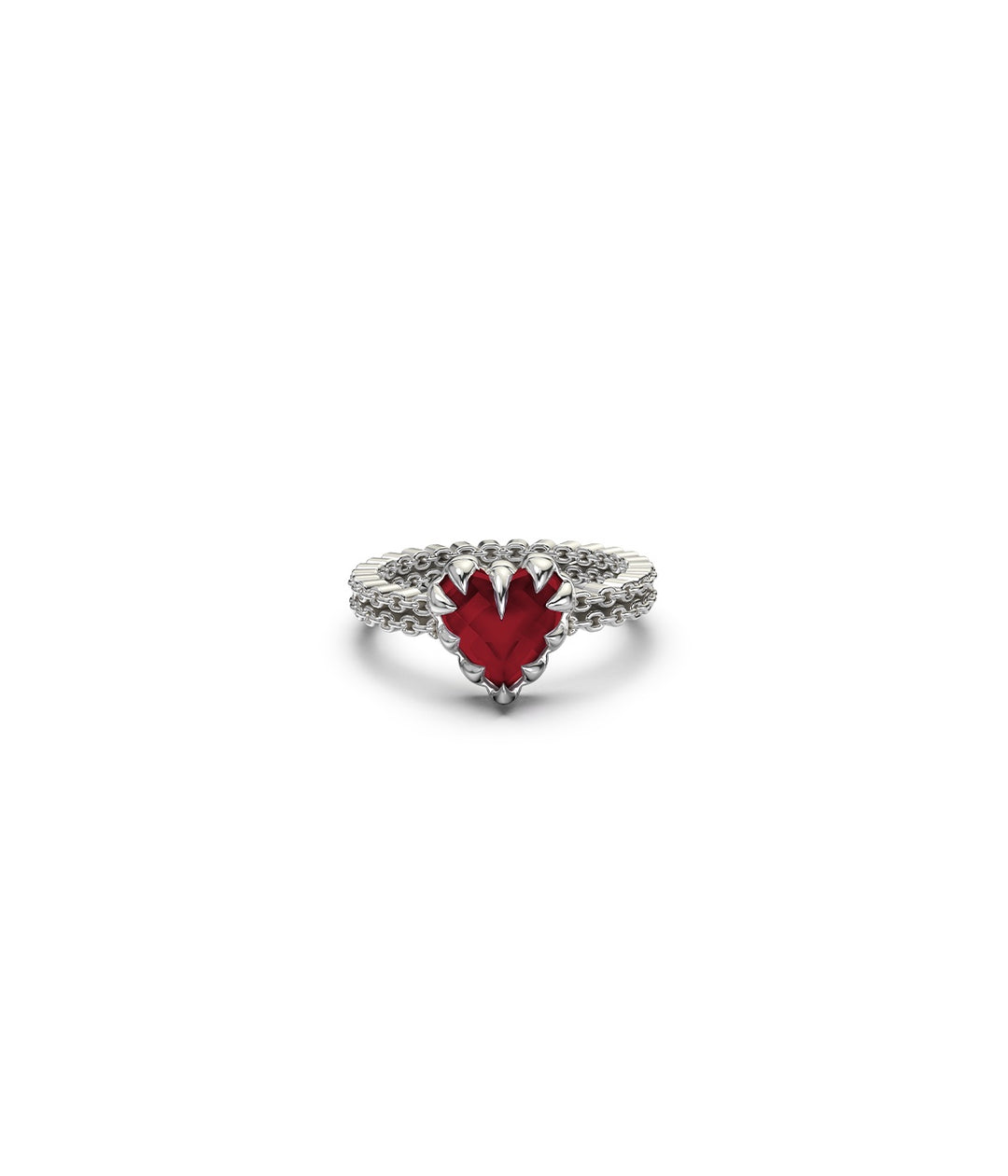 Mini Love Claw Ring - Garnet