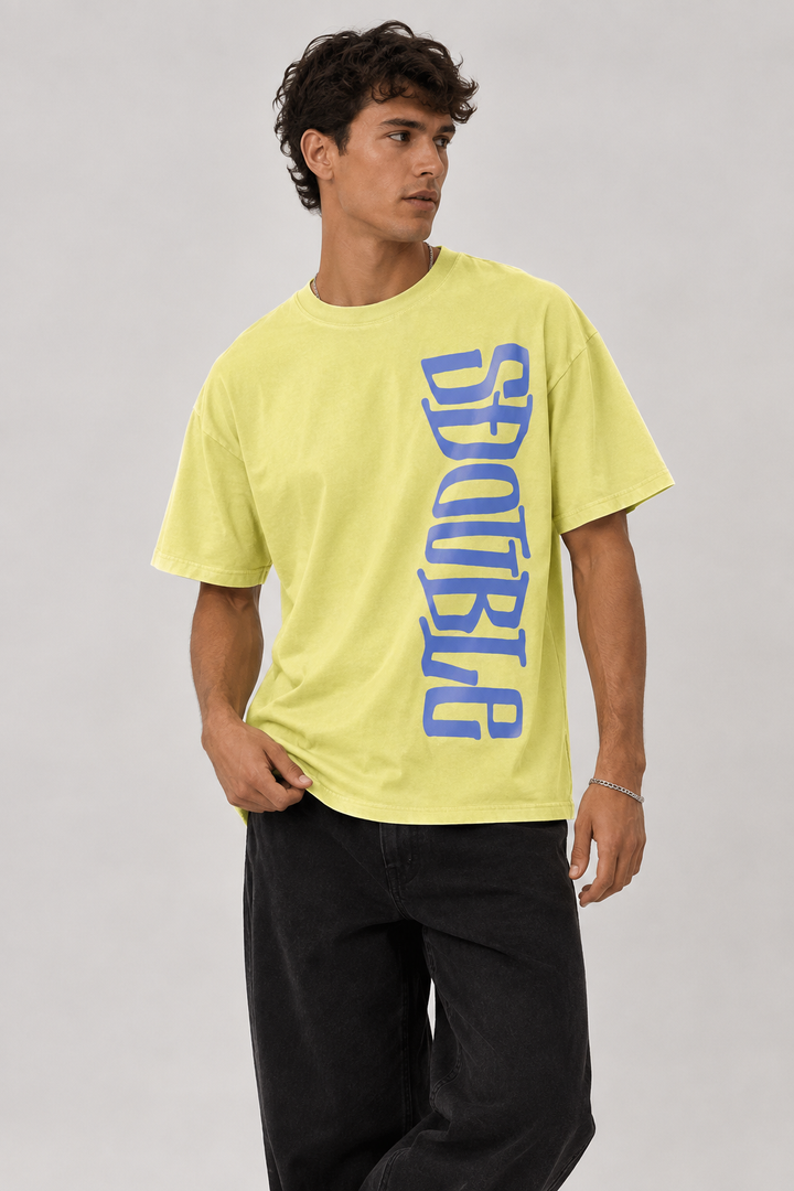 Big Block T-Shirt in Overdye Citrus
