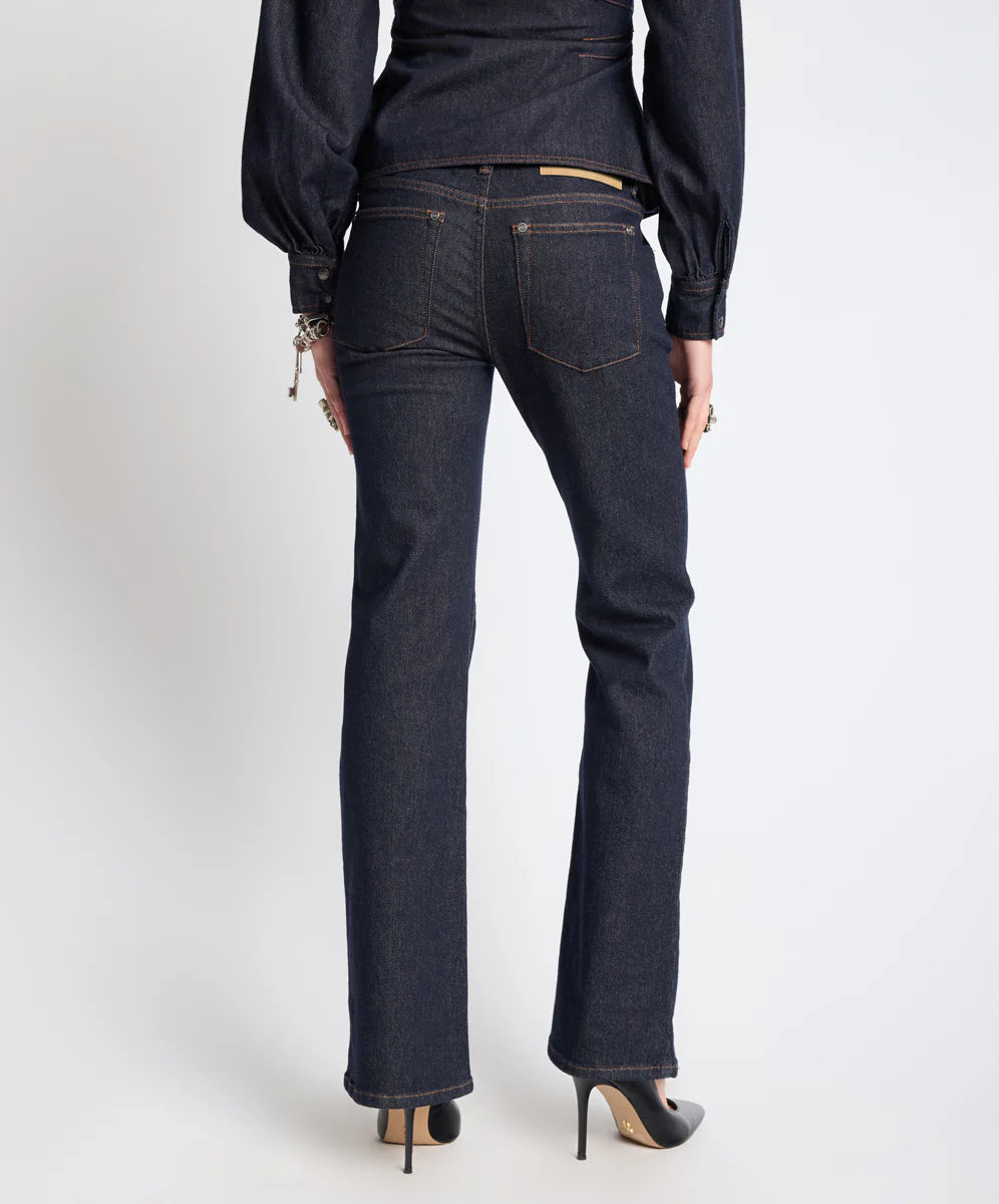 Alice Low Waist Bootcut Denim Jeans - Raw Indigo