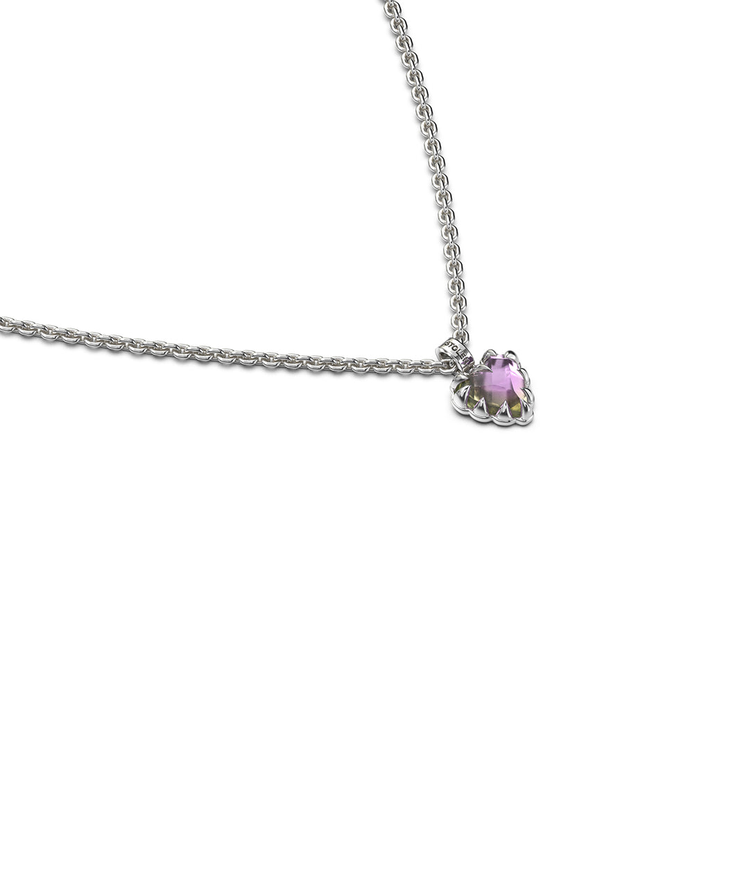 Mini Love Claw Necklace- Mystic Quartz