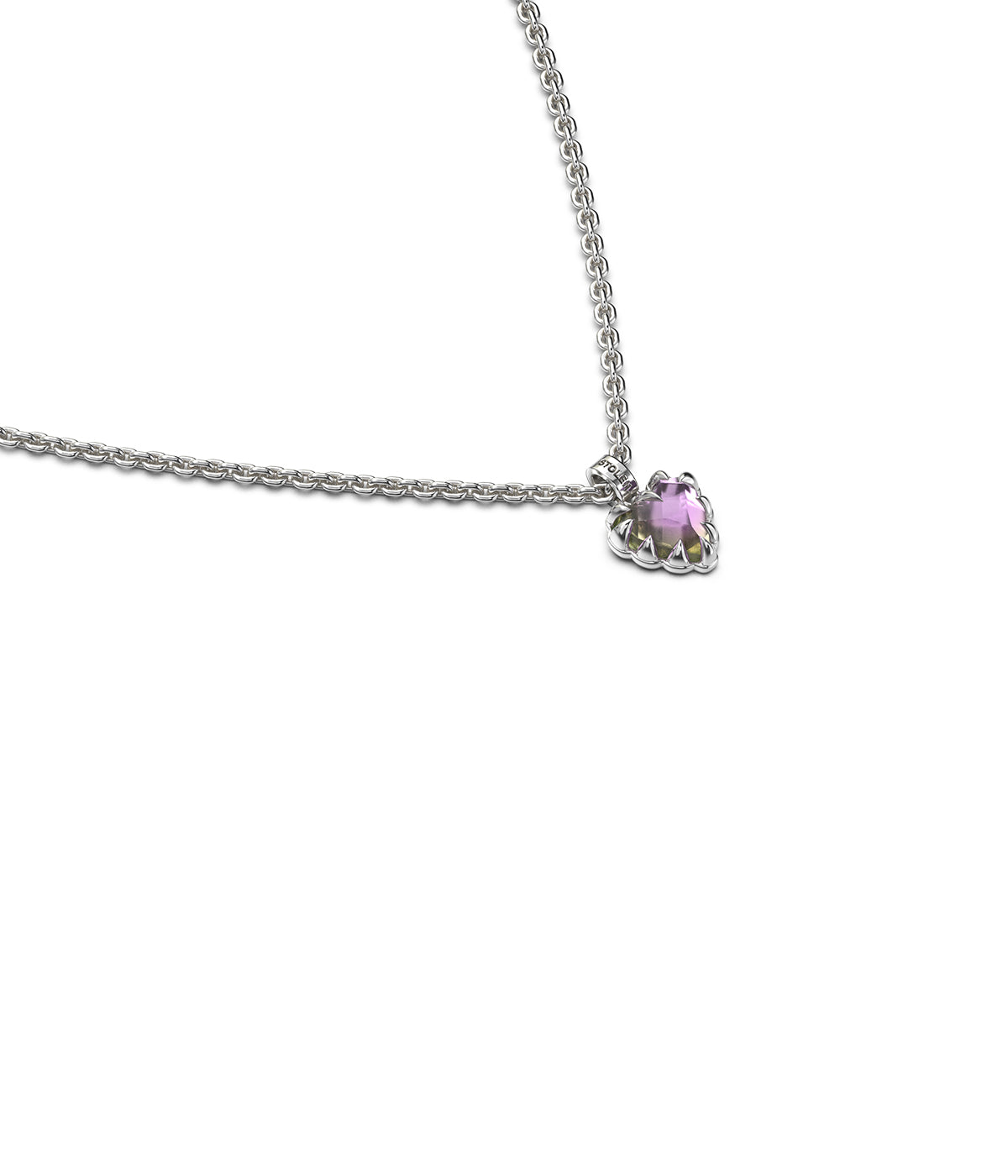 Mini Love Claw Necklace- Mystic Quartz