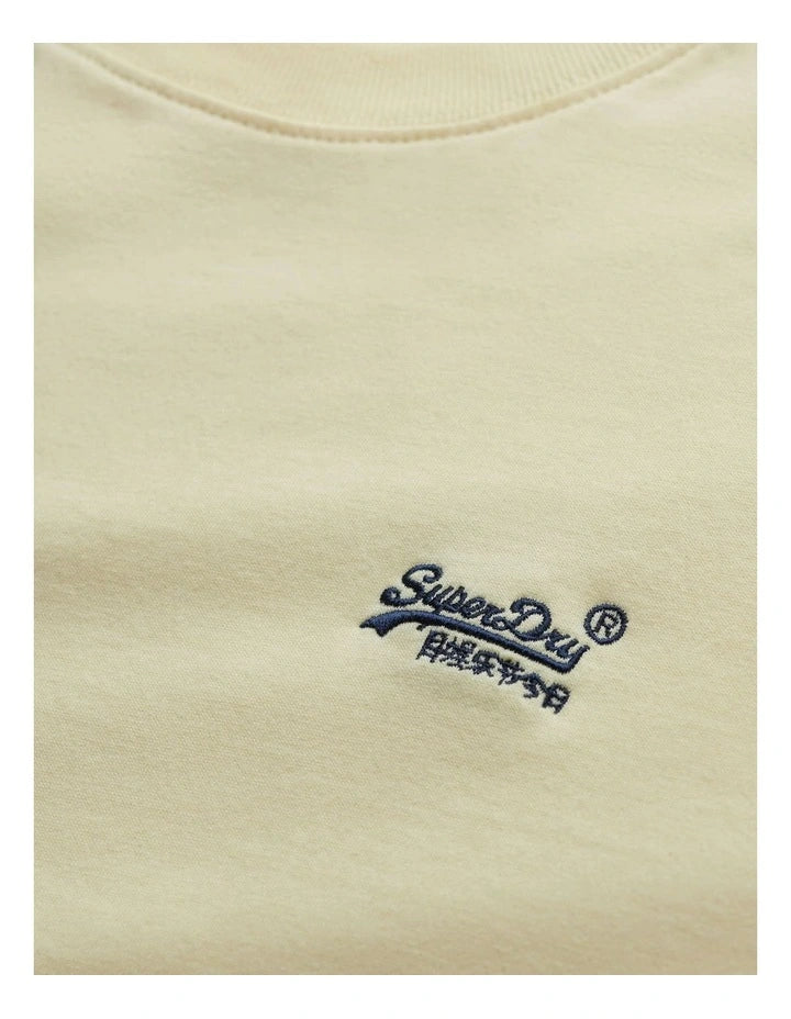 Essential Logo T-Shirt - Pastel Yellow/Navy