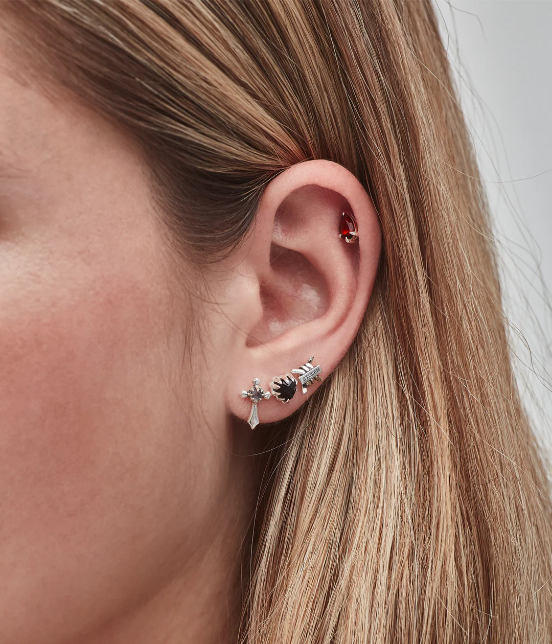 Stolen Barb Flat Back Earring