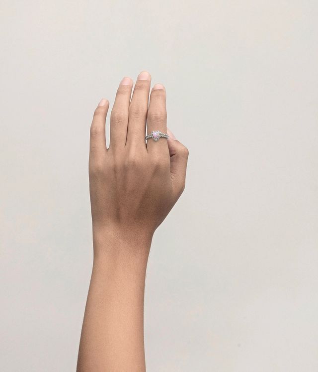 Mini Claw Ring - Pink Bello Opal