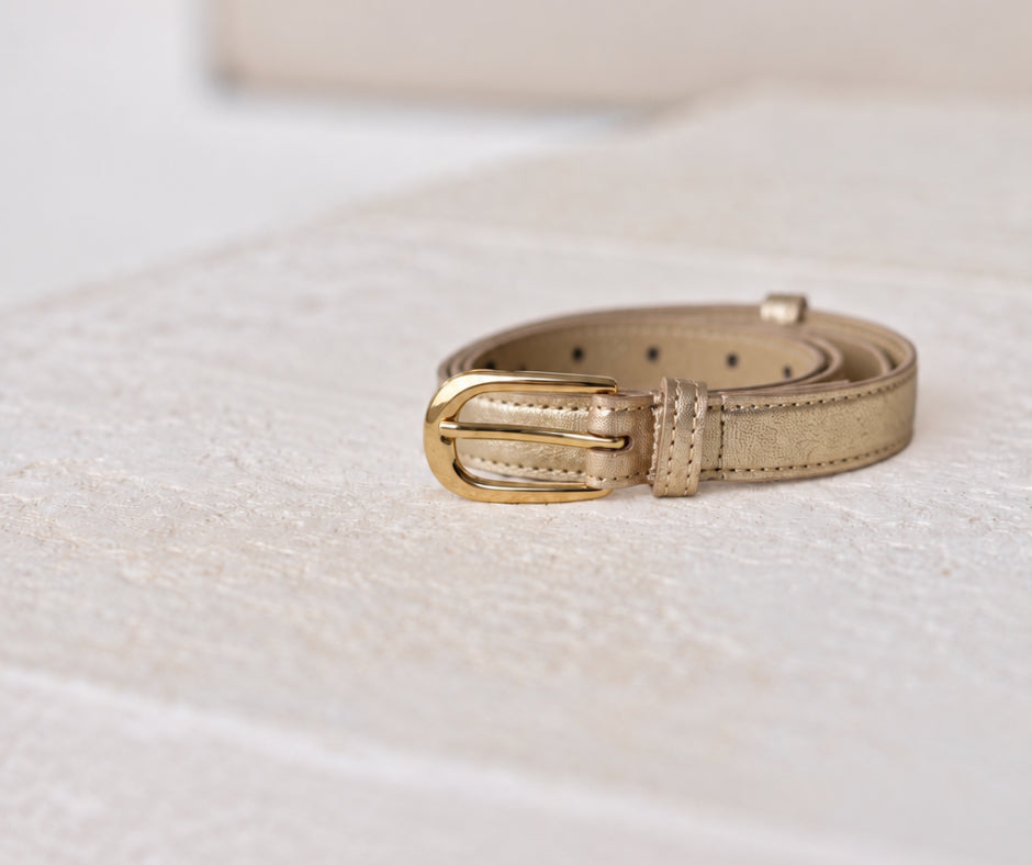 Metallic Belt - Rose Gold