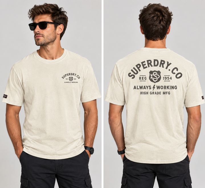 Heritage Biker Loose tee - Rainy Day Grey