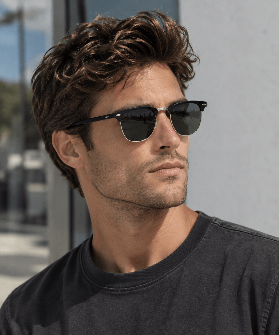 8703B Unity Retro Vintage Sunglasses - Black - Chillis & More NZ