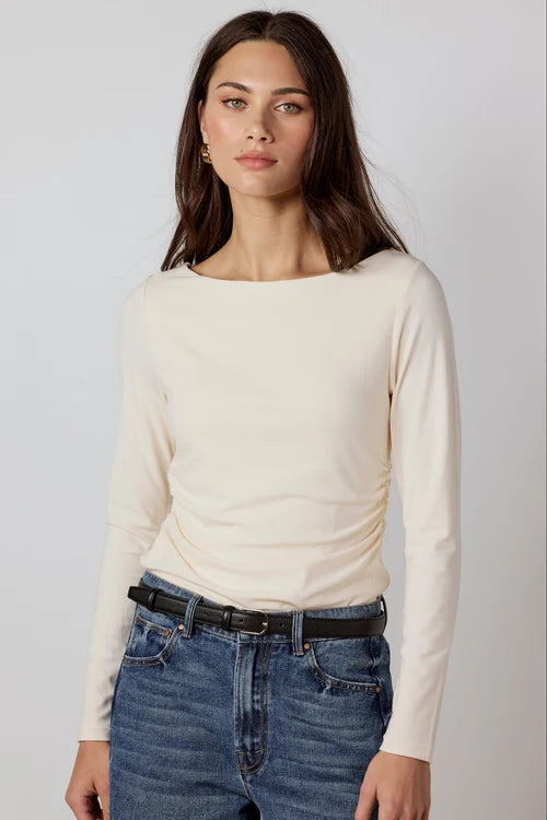 Alley Buttermilk Rib Boat Neck Top