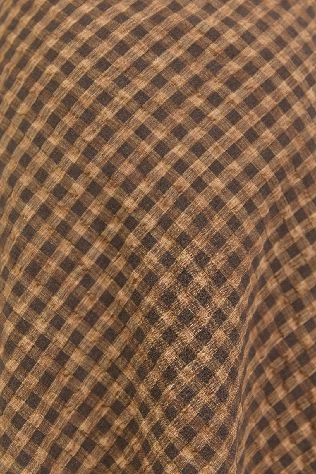 Companion Chocolate Caramel Check Bias Maxi Skirt