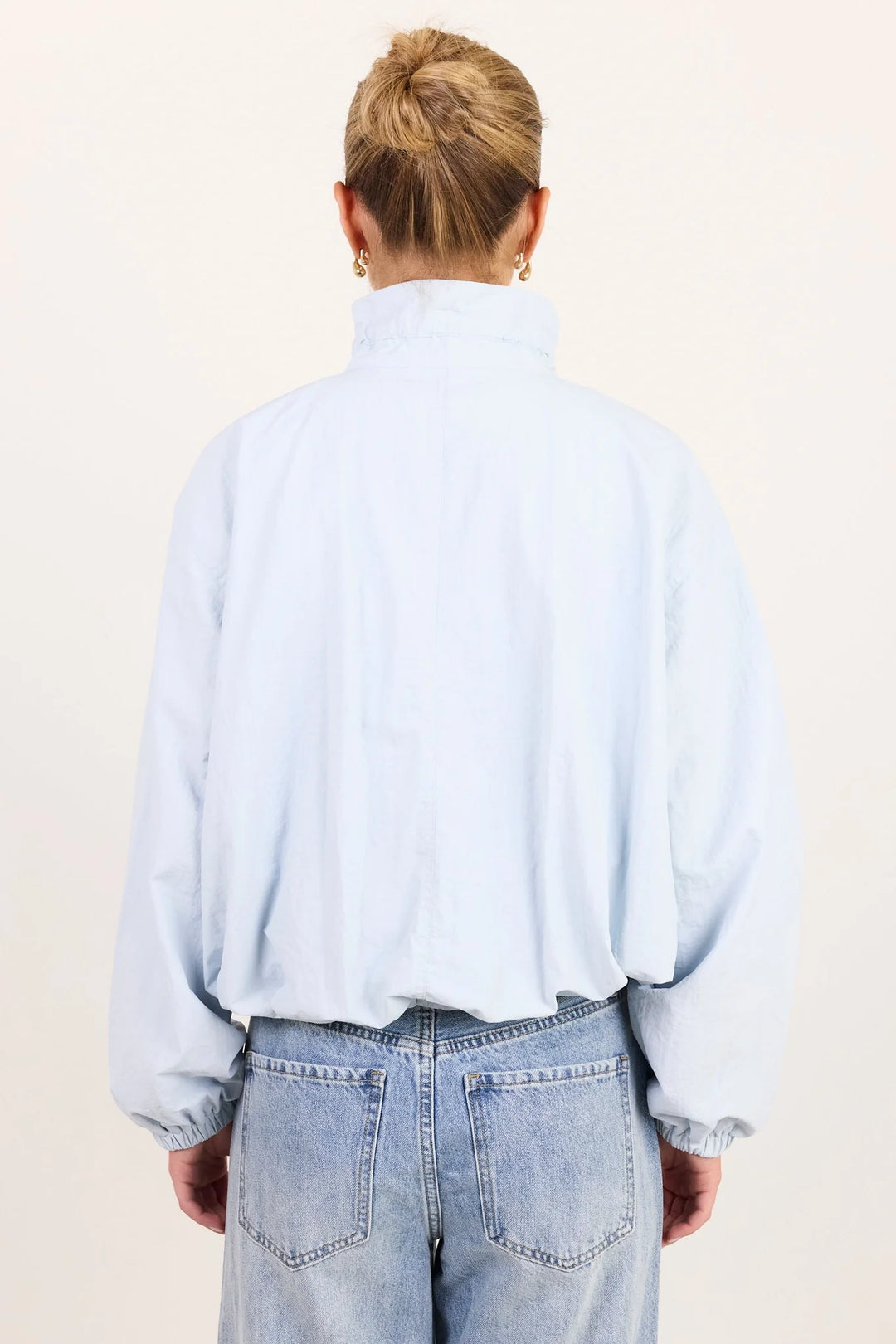 Element Ice Blue Funnel Neck Bomber Jacket