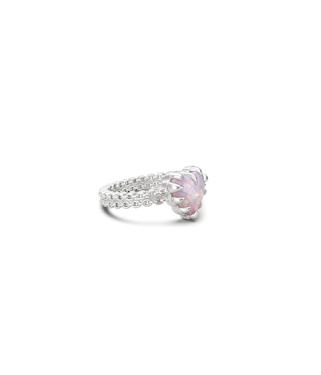 Mini Claw Ring - Pink Bello Opal
