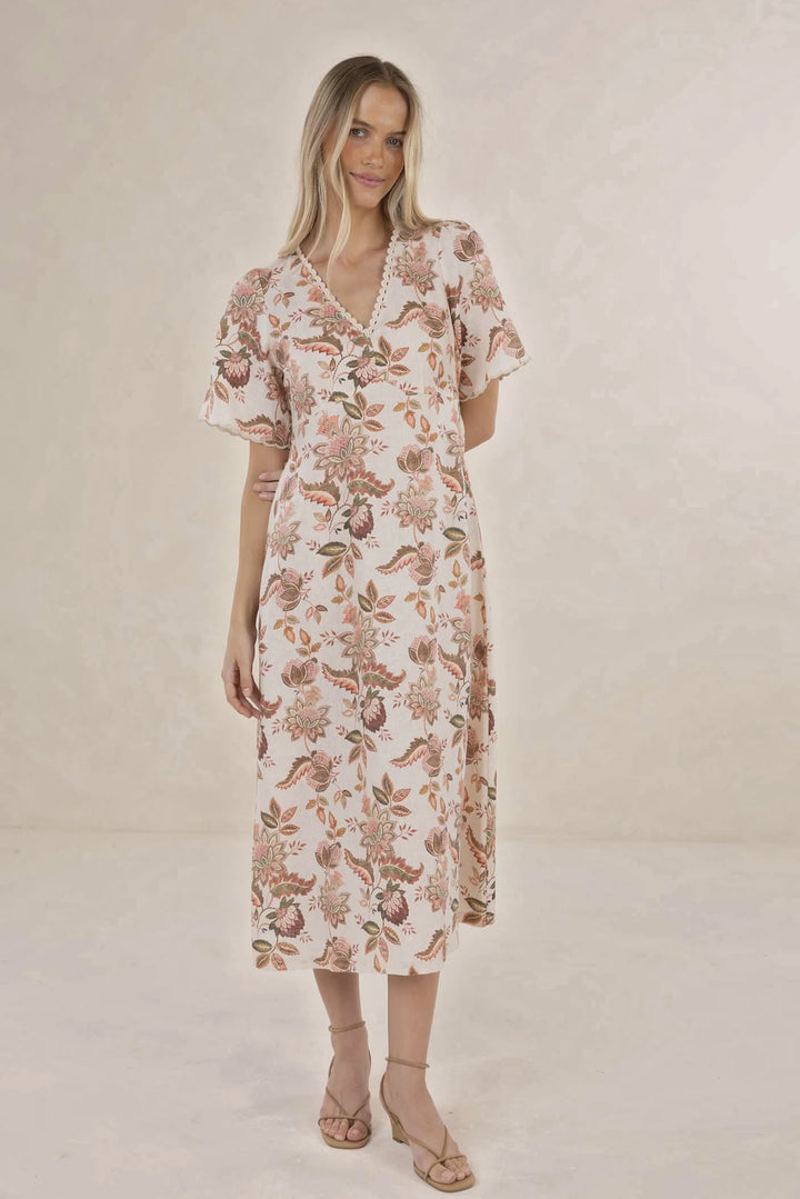 Bohemian Rose Midi Dress