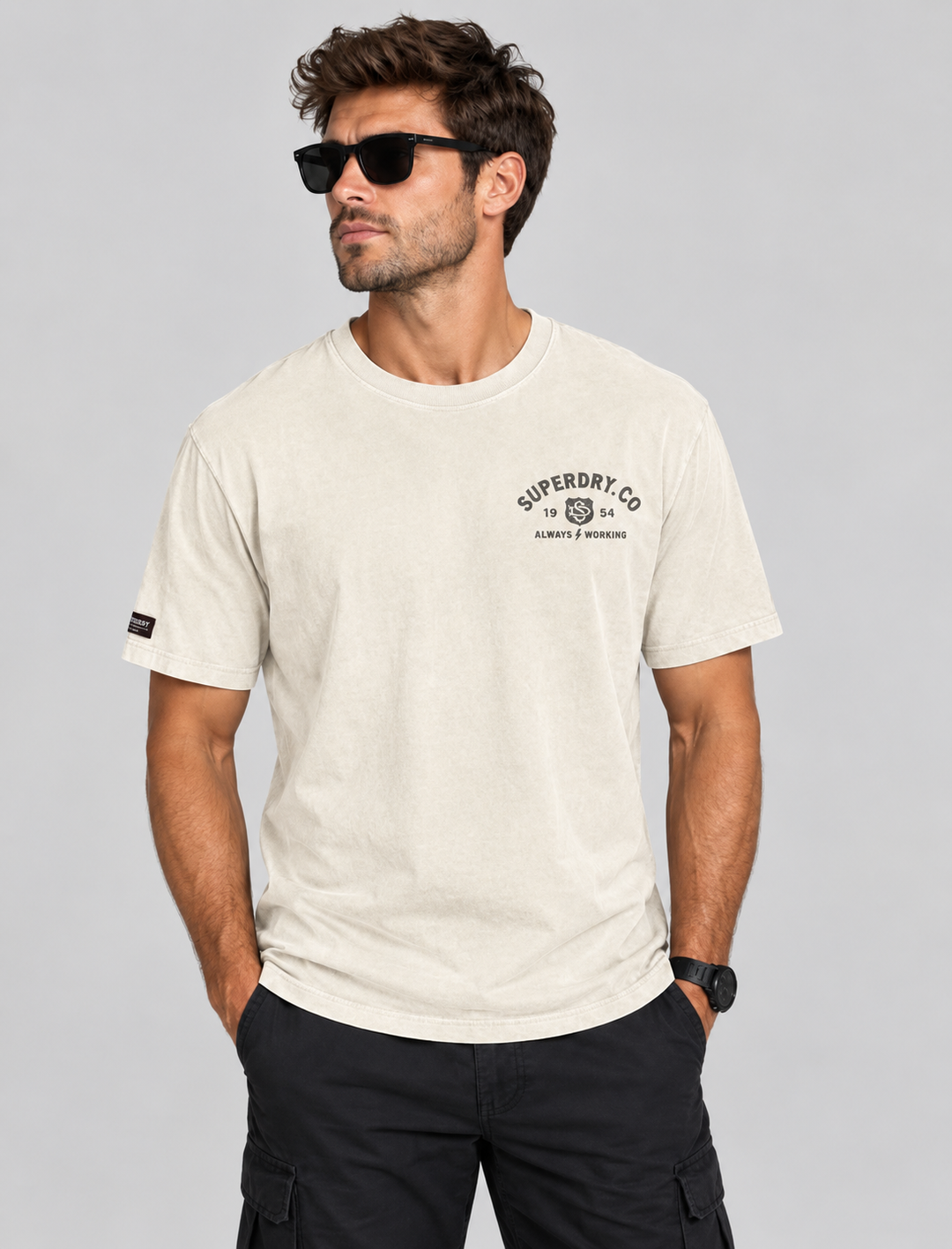 Heritage Biker Loose tee - Rainy Day Grey