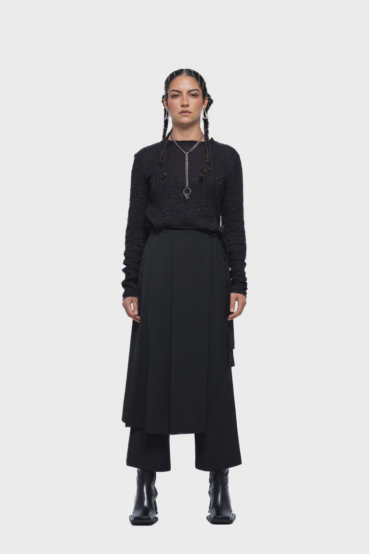 Greta Skort Pant - Black